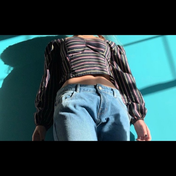 NWOT Free People Puffy Long Sleeve Top - Picture 2 of 4